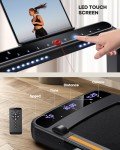 HomeTro 3.0HP Foldable Compact Treadmill,2 in 1 Walking Pad & Jogging Machine for Home/Office,Dual LED Touch Screens Folding Under Desk Motorized Treadmills 265lbs, App& Remote Control,Assembly-Free