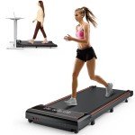 SMUG Compact Armless Treadmill | Slim Design for Home & Office | Quiet & Portable Walking Pad | Ideal for Small Spaces | Black