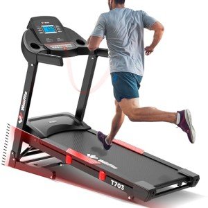 Winfita 4.0HP Incline Treadmill for Home, Treadmill with 15% Auto Incline, Heavy Duty 300LBS Capacity, Running Treadmill with 18'' Wide Belt, 0.6-10 MPH Speed Range, 64+5 Programs, APP, Bluetooth