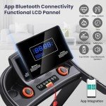 3.5 HP Treadmill with Auto Incline, Heavy Duty 15% Incline Running Treadmills for Home, Wide Folding Treadmill with Handle Bars, Speaker, 300 lb Weight Capacity