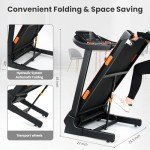 3.5 HP Treadmill with Auto Incline, Heavy Duty 15% Incline Running Treadmills for Home, Wide Folding Treadmill with Handle Bars, Speaker, 300 lb Weight Capacity