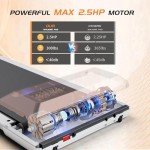 SupeRun Under Desk Treadmill, Walking Pad, Portable Treadmill with Remote & APP Control and LED Display, Quiet Walking Jogging Machine for Office Home Use (Black)