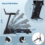 ATEEDGE Treadmills for Home, 350 lbs Capacity, 10 MPH, 3.0HP Incline Treadmill with Bluetooth APP, 17 * 46" Belt, Running Threadmills Machine, LCD Display, 36 Programs
