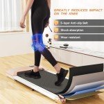 SupeRun Under Desk Treadmill, Walking Pad, Portable Treadmill with Remote & APP Control and LED Display, Quiet Walking Jogging Machine for Office Home Use (Black)