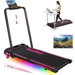 RuniRox Walking Pad，Under Desk Treadmill with 3-Stage Incline for Home Office
