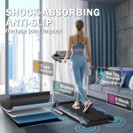 COZYINN Foldable Treadmill with Incline for Home Small - 350 lb Capacity, 3.0HP Quiet Folding Treadmill with Pulse Sensor and Bluetooth Speaker, App/Voice Control, 3 Level Incline, 7.6 MPH