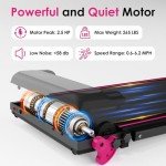 RuniRox Walking Pad，Under Desk Treadmill with 3-Stage Incline for Home Office