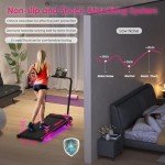 RuniRox Walking Pad，Under Desk Treadmill with 3-Stage Incline for Home Office