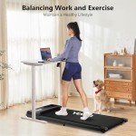 Walking Pad, Walking Pad Treadmill 330 lb Capacity, 3 in 1 Portable Under Desk Treadmill for Home and Office with Remote Control, LED Display (C102 Black)