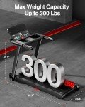 LONTEK Treadmills for Home, 3.0HP Quiet Brushless Folding Treadmill with Heart Rate Sensor, Silicone Damping System, 300lbs Weight Capacity, Holder for Cup&Phone