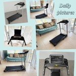 COZYINN Foldable Treadmill with Incline for Home Small - 350 lb Capacity, 3.0HP Quiet Folding Treadmill with Pulse Sensor and Bluetooth Speaker, App/Voice Control, 3 Level Incline, 7.6 MPH