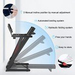 RUNOW Treadmills for Home with Manual Incline, Foldable Treadmill Perfect for Walking and Running, Bluetooth and Customized Programs Bring Superior Training Experience