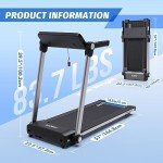 JOROTO F5 Bluetooth Foldable Treadmill, Out-of-The-Box Folding Treadmills, MAX 265 Lbs Capacity, Portable Treadmill for Office and Home, Plus 44 Days Free Running App Membership