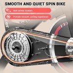 Exercise Bike, WENOKER Stationary Bike for Home, Indoor Bike with Silent Belt Drive, Heavy Flywheel, Comfortable Seat Cushion and Upgraded LCD Monitor