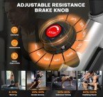 Exercise Bike, Adjustable Magnetic Resistance Brake Stationary Bikes for Home, Quiet Indoor Cycling Bike with Upgraded Seat Cushion, Digital Monitor & Phone Mount, 350lbs Weight Capacity