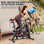 Exercise Bike, WENOKER Stationary Bike for Home, Indoor Bike with Silent Belt Drive, Heavy Flywheel, Comfortable Seat Cushion and Upgraded LCD Monitor