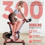 Sperax Exercise Bike,Stationary Bikes for Home with Exclusive App,Magnetic Exercise Bike with Comfortable Seat Cushion, Indoor Stationary Bikes with 300lbs Weight Capacity
