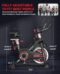 DMASUN Exercise Bike, Indoor Cycling Bike Stationary, Cycle Bike with Comfortable Seat Cushion, Digital Display with Pulse