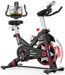 Exercise Bike, pooboo Stationary Bike for Home Gym, Magnetic Resistance Indoor Cycling Bike w/Comfortable Seat Cushion & Tablet Mount, Silent Belt Drive Indoor Bike for Cardio Workout