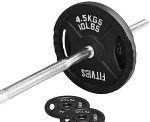 Cast Iron Weight Plates & 5FT Barbell Set