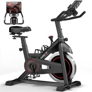 CURSOR FITNESS Exercise Bike, Stationary Bike for Home, Indoor Cycling Exercise Equipment, Workout Bike with Adjustable Comfort Seat
