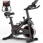 CURSOR FITNESS Exercise Bike, Stationary Bike for Home, Indoor Cycling Exercise Equipment, Workout Bike with Adjustable Comfort Seat