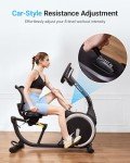 MERACH Recumbent Exercise Bike, High-end Recumbent Bike for Home, Light Commercial Recumbent Bikes for Seniors Adults, Magnetic Recumbent Stationary Bike with Smart Bluetooth and Exclusive App, LCD, Heart Rate Handle