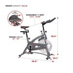 Sunny Health & Fitness Endurance Indoor Cycling Exercise Bike with Magnetic Resistance