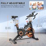 Exercise Bike, WENOKER Stationary Bike for Home, Indoor Bike with Silent Belt Drive, Heavy Flywheel, Multi-grips Handlebar and Upgraded Digital Display