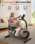 Niceday Recumbent Exercise Bike, Recumbent Bike for Home, Recumbent Stationary Bike 400LBS Weight Capacity, Magnetic Recumbent Bike with Smart APP, LCD Monitor, Heart Rate Handle