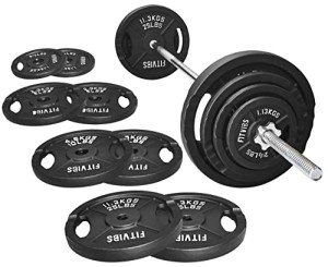 Signature Fitness 95-Pound Weight Plates & Barbell Set