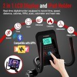 HARISON Recumbent Exercise bike for Home 400LBS Capacity, Magnetic Recumbent Exercise Bike with 2 in 1 LCD Monitor and Tablet Holder, Recumbent bikes for Adult and Seniors