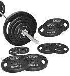 Signature Fitness 95-Pound Weight Plates & Barbell Set