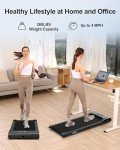 Lichico Walking Pad Under Desk Treadmill, Portable Small Treadmills for Home and Office, 2.5HP Super Quiet Brushless Motorized Walking Jogging Running Machine with Remote Control