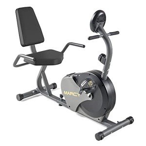Marcy Magnetic Recumbent Bike with Adjustable Resistance and Transport Wheels NS-716R, 11.00 x 22.00 x 31.00"