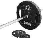 Signature Fitness 95-Pound Weight Plates & Barbell Set