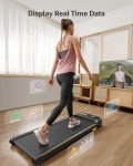 UREVO Walking pad, Under Desk Treadmill for Home Office, Portable Desk Treadmill with Double Shock Absorption Remote Control LED Display, 265 Lb Capacity