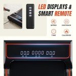 SMUG Compact Armless Treadmill | Slim Design for Home & Office | Quiet & Portable Walking Pad | Ideal for Small Spaces | Black