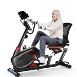 HARISON Pro Recumbent Exercise Bike with Arm Exerciser & Easy Set up, 400 lbs capacity Recumbent Stationary Bike for Adults and Seniors, Recumbent Bike with 2-in-1 LCD Monitor & Smart Bluetooth App & Heart Rate monitor