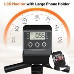 Goimu Recumbent Exercise Bike, Stationary Bikes for Home Magnetic Recumbent Bike with Adjust Seat for Adults Seniors, 300LB Capacity & 8-level Resistance, LCD Monitor and Heart Rate Handle (Orange)