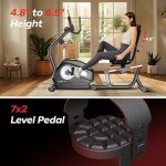 CURSOR FITNESS Exercise Bike, Stationary Bike for Home, Indoor Cycling Exercise Equipment, Recumbent Exercise Bike for Seniors, Workout Bike with Adjustable Comfort Seat