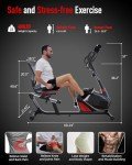 HARISON Pro Recumbent Exercise Bike 400 lbs Capacity, Magnetic Recumbent bike for Adult and Seniors, Recumbent Stationary bike for Home with Smart Bluetooth App, 2 in 1 LCD Monitor and Tablet Holder, Heart Rate monitor