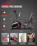 HARISON Pro Recumbent Exercise Bike with Arm Exerciser & Easy Set up, 400 lbs capacity Recumbent Stationary Bike for Adults and Seniors, Recumbent Bike with 2-in-1 LCD Monitor & Smart Bluetooth App & Heart Rate monitor