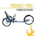 Mobo Cruiser Triton Pro Adult Recumbent Trike. Pedal 3-Wheel Bicycle. 16 Inches. Adaptive Tricycle for Teens to Seniors