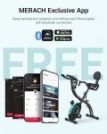 MERACH Folding Exercise Bike for Home - 4 in 1 Magnetic Stationary Bike with16-Level Resistance, Exclusive APP, 300LB Capacity and Large Comfortable Seat Cushion