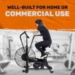 Air Bike [Bells of Steel] Fan Bike Exercise Bike, Blitz Cardio Bike, Belt Driven Air Bike Exercise Machine with Phone and Bottle Holder – 25in Fan Diameter, 350lb Capacity Stationary Bike