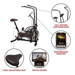 Sunny Health & Fitness Zephyr Air Bike, Fan Exercise Bike with Unlimited Resistance and Device Mount - SF-B2715, Black