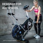 XTERRA Fitness AIR350 Air Bike Ergonomic Design, Comfortable Padded Seat, Heavy Duty Fitness Bike