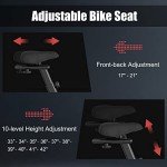 Goplus Air Bike, Fan Exercise Bike with Unlimited Resistance, Clear LCD Display, Tablet Holder, Adjustable Seat and Built-in Wheels, Airdyne Bike for Home Cardio Training