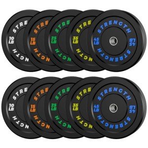 Rendpas 260LB Olympic Bumper Plates Set